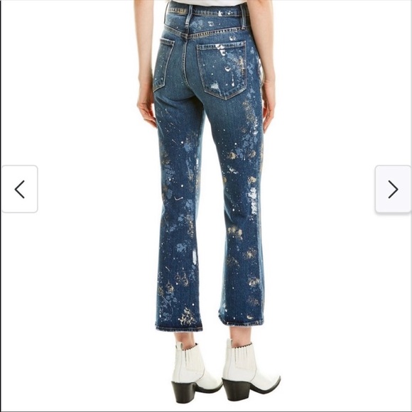 FRAME THE SYLVIE KICK BOOT JEAN PAINT SPATTER SIZE 26 NEW WITH TAGS - Picture 2 of 7